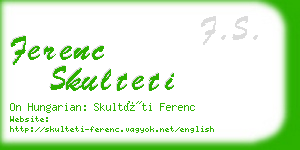 ferenc skulteti business card